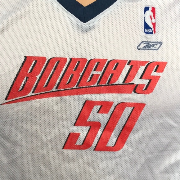 Reebok Vintage NBA Bobcats 50 Emeka Okafor basketball jersey Youth M - Picture 2 of 9